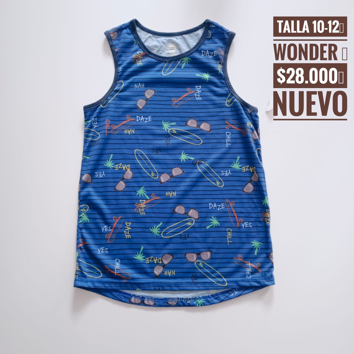 10-12T Camiseta Wonder Nation Nuevo