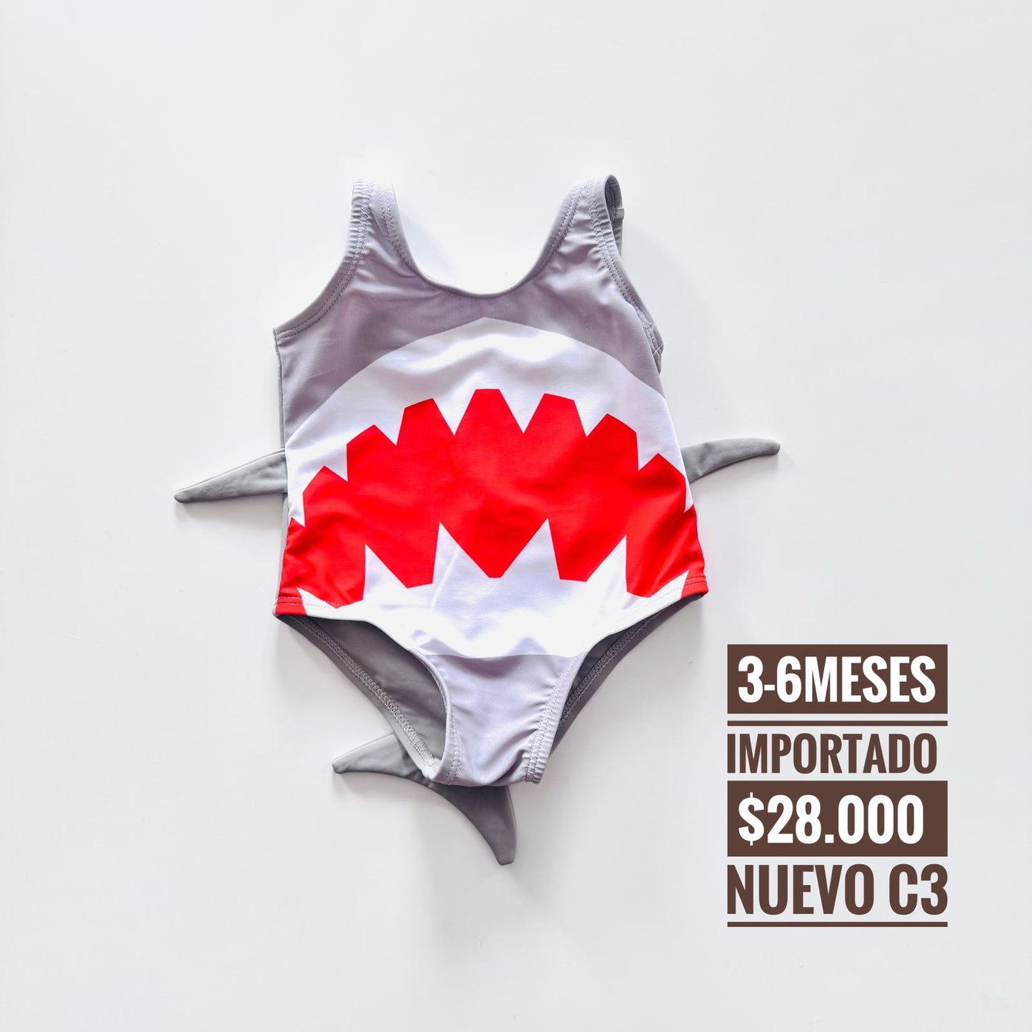 3 - 6 m Vestido de baño Importado Nuevo
