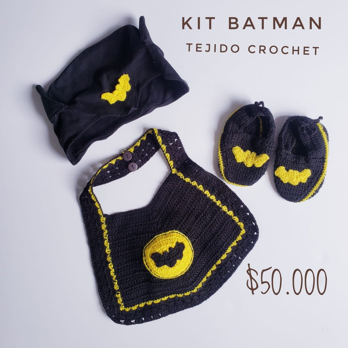 3 - 6 m Set x 3 Batman Tejido