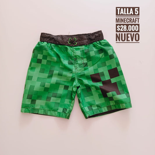 5T Pantaloneta Minecraft Nuevo