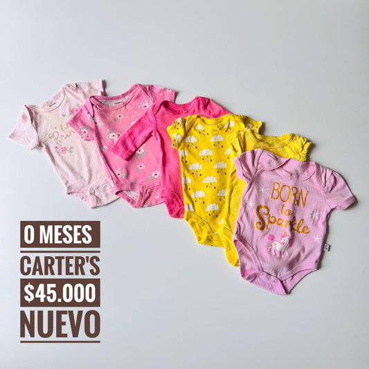 0 m Set x 5 Body Carter´s Nuevo