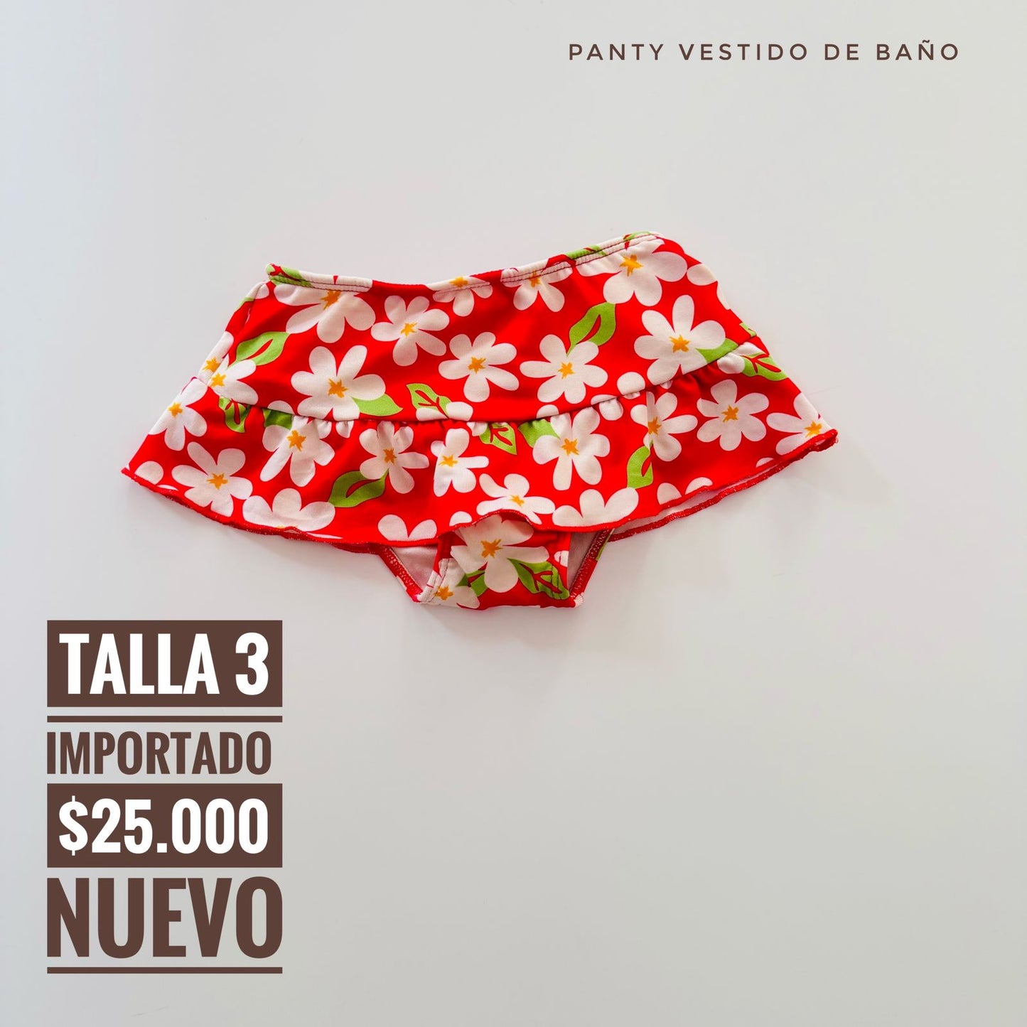 3T Vestido de baño Importado Nuevo