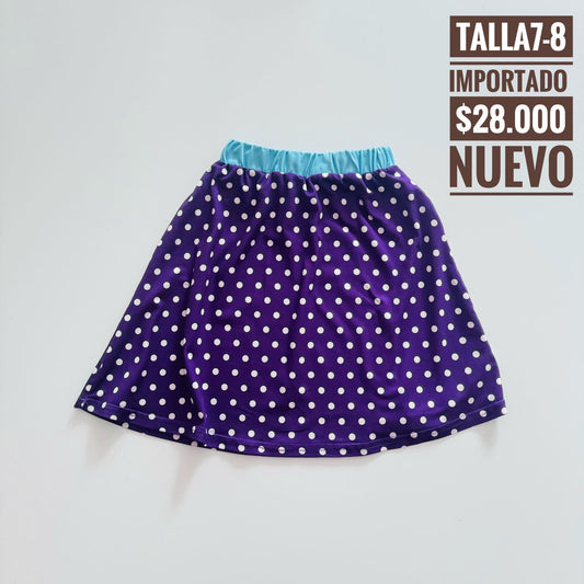 7-8T Falda Importado Nuevo
