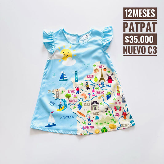 12 m Vestido Pat Pat Nuevo