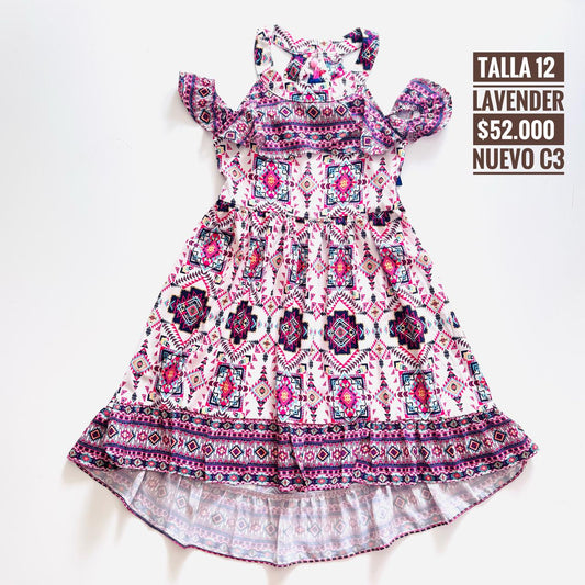 12T Vestido Lavander Nuevo