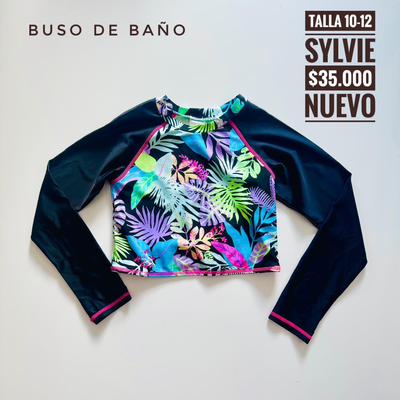10-12T Vestido de Baño Importado Nuevo