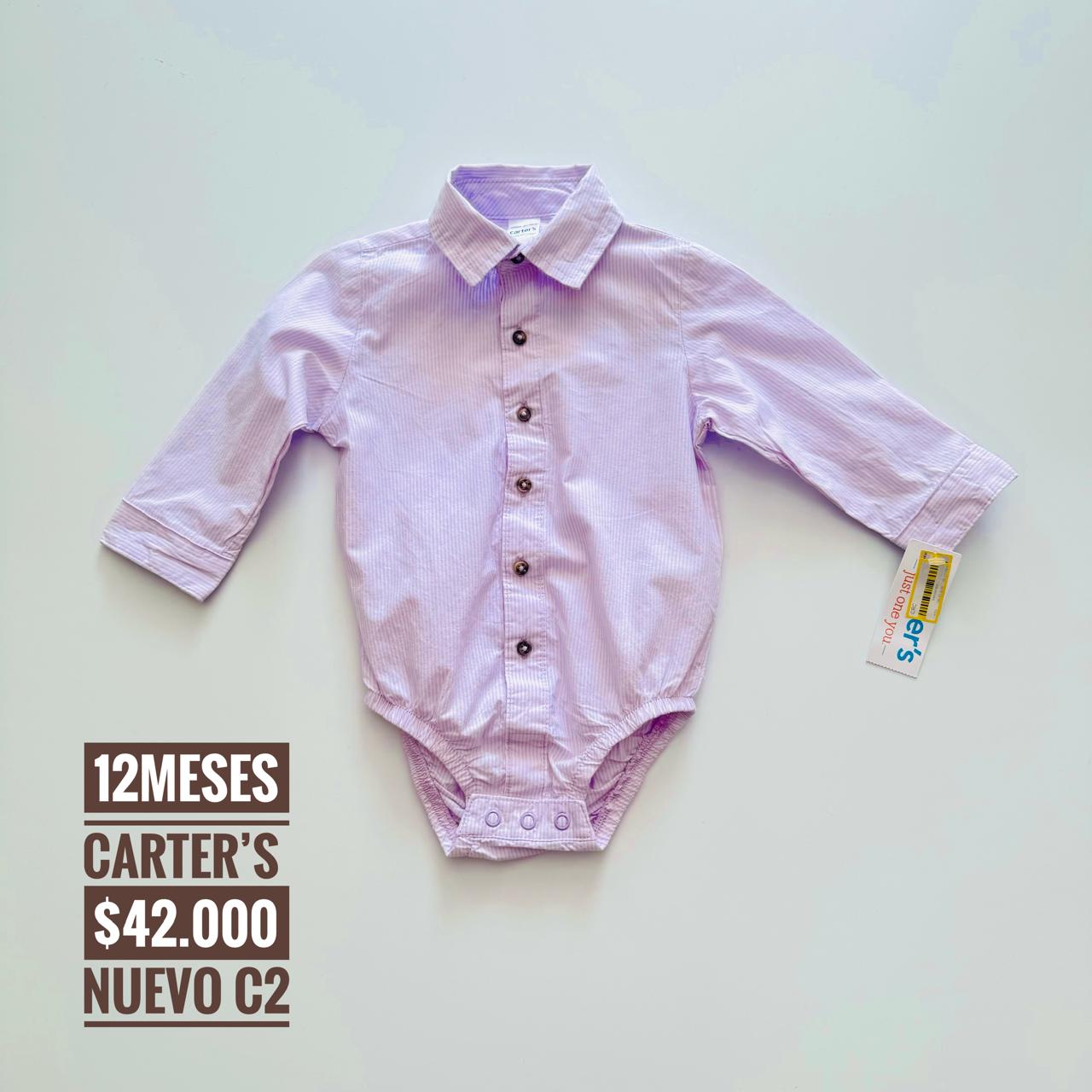 12 m Body Camisa Carter´s Nuevo
