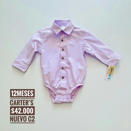 12 m Body Camisa Carter´s Nuevo